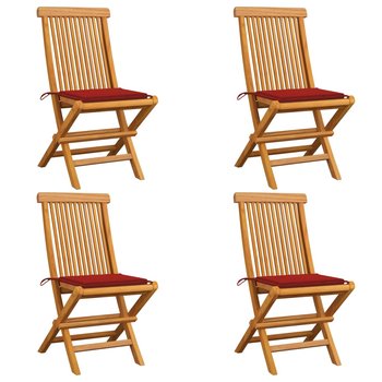 Krzesła ogrodowe drewniane składane, tekowe, z pod - Zakito