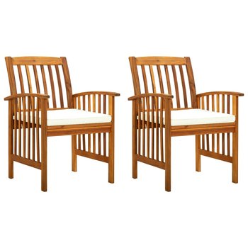 Krzesła ogrodowe drewniane z poduszkami - 2 szt. - Zakito Europe