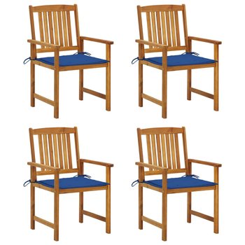 Krzesła ogrodowe drewniane z poduszkami - 4 szt. - Zakito