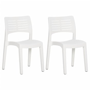 Krzesła ogrodowe PP 50x51x82 cm, białe - Zakito