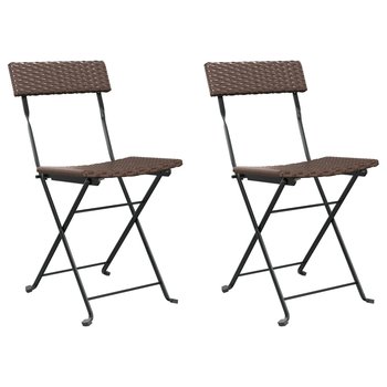 Krzesła ogrodowe rattanowe, składane, 40x45x79 cm, - Zakito