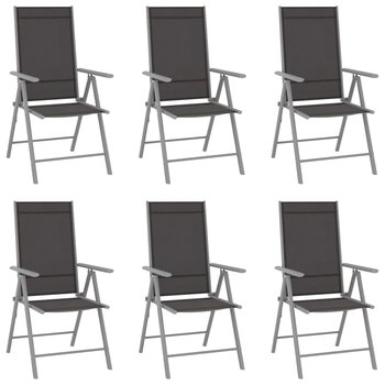 Krzesła ogrodowe składane, aluminiowe, 6 szt. - Zakito