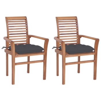 Krzesła ogrodowe tekowe z poduszką - 62x56,5x94 cm - Zakito Europe
