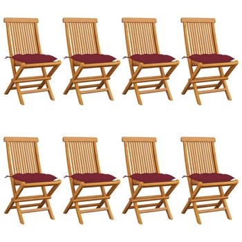 Krzesła ogrodowe tekowe z poduszkami, 47x60x89 cm, - Zakito Europe