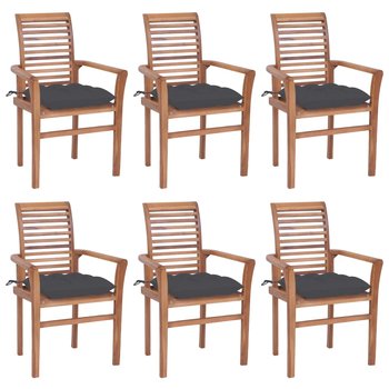 Krzesła ogrodowe tekowe z poduszkami - 6 szt. - an - Zakito Europe