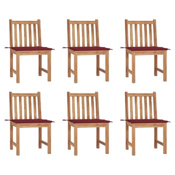 Krzesła ogrodowe tekowe z poduszkami - 6 szt. - Zakito Europe