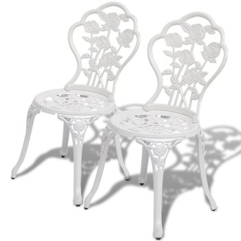 Krzesła ogrodowe VIDAXL, białe, 41x49x81,5 cm, 2 sztuki - vidaXL