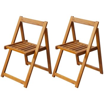 Krzesła ogrodowe VIDAXL, brązowe, 47x50x75 cm, 2 sztuki - vidaXL