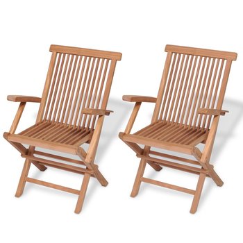 Krzesła ogrodowe VIDAXL, brązowe, 55x60x89 cm, 2 sztuki - vidaXL