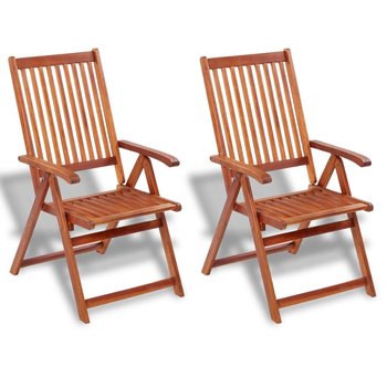 Krzesła ogrodowe VIDAXL, brązowe, 57x69x111 cm, 2 sztuki - vidaXL