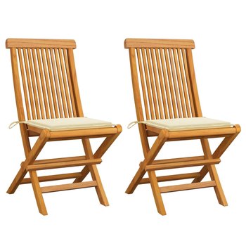 Krzesła ogrodowe VIDAXL, brązowo-kremowe, 47x60x89 cm, 2 szt.  - vidaXL