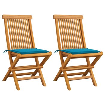 Krzesła ogrodowe VIDAXL, brązowo-niebieskie, 47x60x89 cm, 2 szt.  - vidaXL