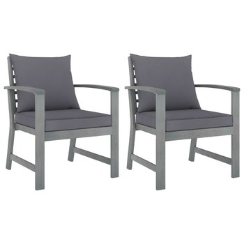 Krzesła ogrodowe VIDAXL, ciemnoszare, 60,5x60,5x81 cm, 2 szt. - vidaXL