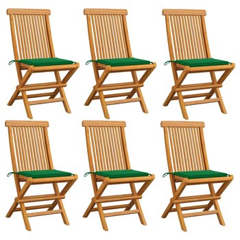 Krzesła ogrodowe VIDAXL, zielone, 47x60x89 cm,   6 szt. - vidaXL