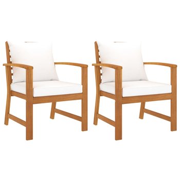 Krzesła ogrodowe z drewna akacjowego - zestaw 2 sz - Zakito Europe