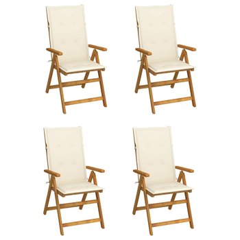 Krzesła ogrodowe z poduszkami - drewno akacjowe, k - Zakito Europe