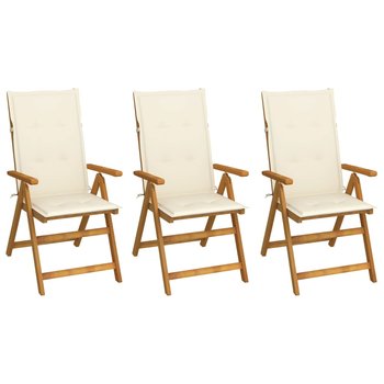 Krzesła ogrodowe z poduszkami - drewno akacjowe, k - Zakito
