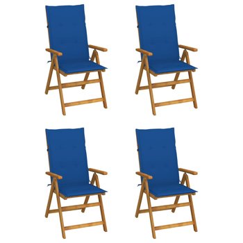 Krzesła ogrodowe z poduszkami - lite drewno akacjo - Zakito