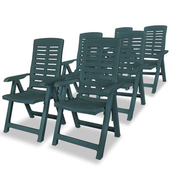 Krzesła ogrodowe zielone, plastikowe, 60x61x108 cm - Zakito