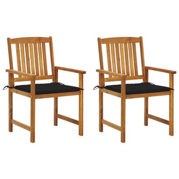 Krzesła reżyserskie z poduszkami, 2 szt., drewno akacjowe - vidaXL