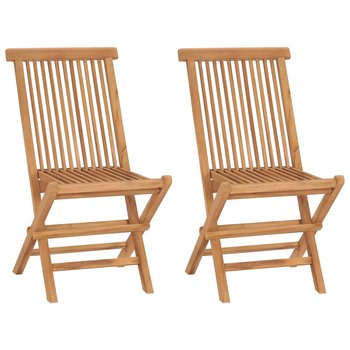 Krzesła składane z drewna tekowego, 47x60x89 cm, k - Zakito