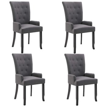 Krzesła stołowe 4szt. 54x56x106cm Dk. szary - Zakito Europe