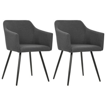 Krzesła stołowe VIDAXL, szare, 2 szt., 54x54,5x81 cm - vidaXL