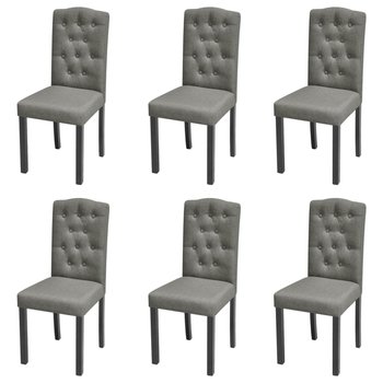 Krzesła tapicerowane do jadalni vidaXL, szare, 42x46x95 cm, 6 szt. - vidaXL