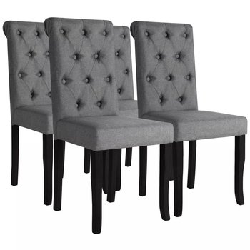 Krzesła vidaXL tapicerowane, drewniane, 4szt., 42x52x96cm - vidaXL