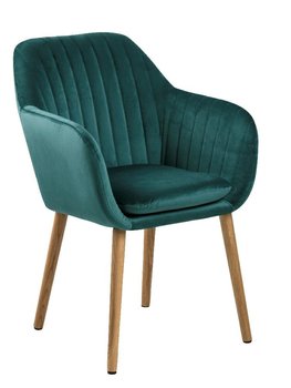 Krzesło ACTONA Emilia Velvet, zielone, 57x59x83 cm - Actona