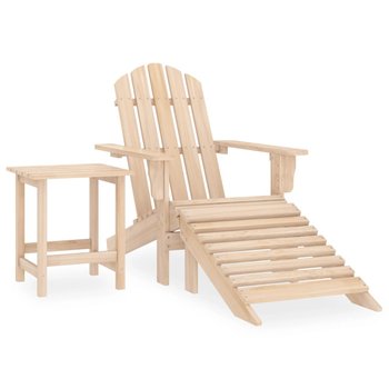 Krzesło Adirondack z podnóżkiem i stolikiem - drew - Zakito Europe