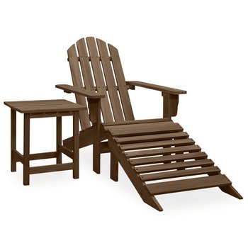 Krzesło Adirondack z podnóżkiem i stolikiem, drewn / AAALOE - Inny producent