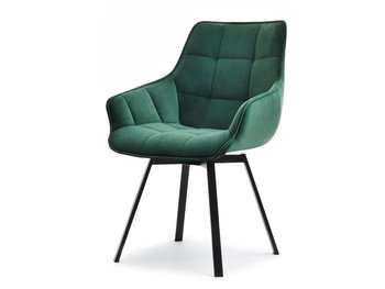 krzesło aruba zielony welur, podstawa czarny - MEBEL-PARTNER