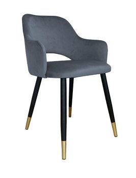 Krzesło ATOS Milano BL14, szaro-czarne, 76x42x57 cm - Atos