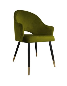 Krzesło ATOS Velvet BL75, oliwkowe, 87x44x65 cm - Atos