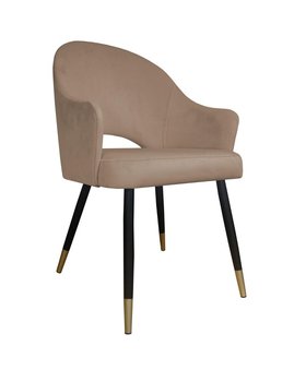 Krzesło ATOS Velvet MG06, brązowo-czarne, 87x44x65 cm - Atos