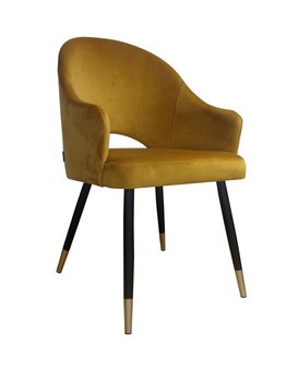 Krzesło ATOS Velvet MG15, brązowo-czarne, 87x44x65 cm - Atos