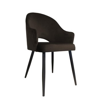 Krzesło ATOS VelvetMG05, brązowo-czarne, 87x44x65 cm - Atos