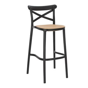 Krzesło barowe Moreno czarne - Intesi