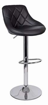 Krzesło Barowe Skórzane Caliso Czarny silver - CHILL ART