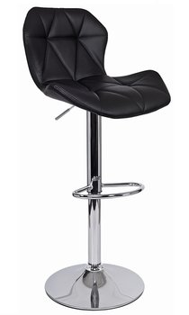 Krzesło Barowe Skórzane Wenus Czarny Silver - CHILL ART