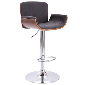 Krzesło barowe SZARY 51,5x49,5x(89-109) cm - Zakito Europe