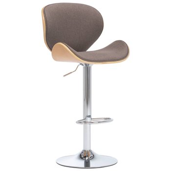 Krzesło barowe taupe 50x51x(95-116) cm, tkanina/dr - Zakito Europe