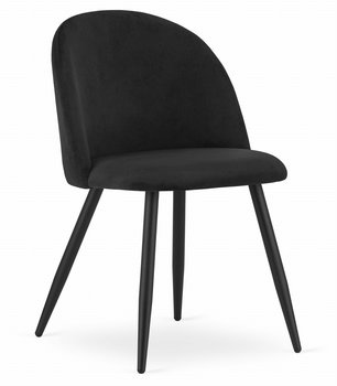 Krzesło BELLO - aksamit czarne / nogi czarne x 2 - Oskar