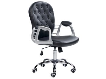 Krzesło biurowe BELIANI Princess, czarno-srebrne, 108x60x60 cm - Beliani