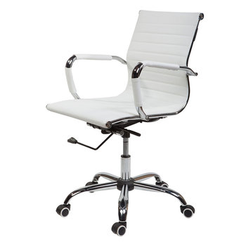 Krzesło biurowe ELEGANCE Krzesło obrotowe Krzesło na biurko Imitacja skóry Biały - SVITA