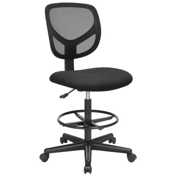 Krzesło biurowe obrotowe regulacja podnóżka - songmics