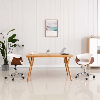 Krzesło biurowe VIDAXL, białe, 59,5x58x74 cm  - vidaXL