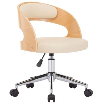 Krzesło biurowe z giętym drewnem, kremowe, 48x53x( / AAALOE - Inny producent