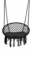 Krzesło Brazylijskie Huśtawka Fotel Hamak Wiszący z Poduchą RIO CZARNE